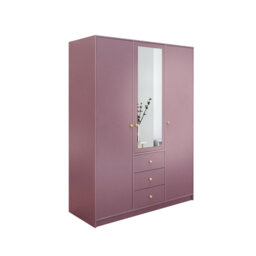 Chic Plum Blathnaid II D3 Wardrobe 149cm - Sophisticated Mirror & Smart Storage