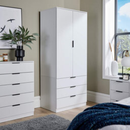 Phoenix 2 Door 3 Drawer Hanging Rail Bedroom Storage Wardrobe