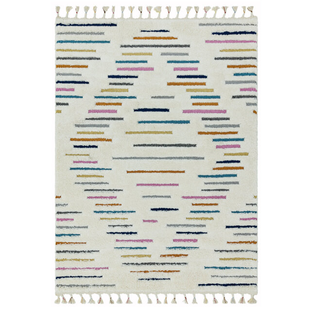 Catalina Harmony Shaggy Cream/Grey/Yellow/Pink Rug