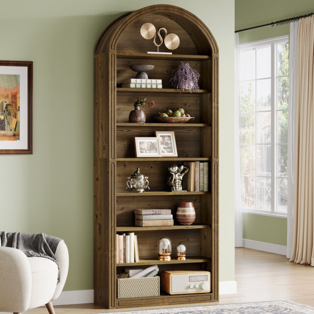 Tall Arched Bookcase