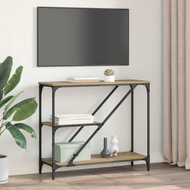 Console Table Old Wood 88.5 X 30 X 75 Cm Engineered Wood