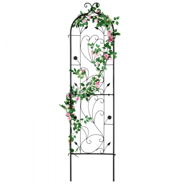 Metal Garden Trellis for Climbing Plant Support 152.4 × 38.1 cm Rustproof