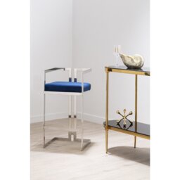 Carwell Upholstered Counter Stool with Metal Frame