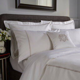 800 Thread Count Double Cord Embroidered Sateen Pillowcase - Set of 2