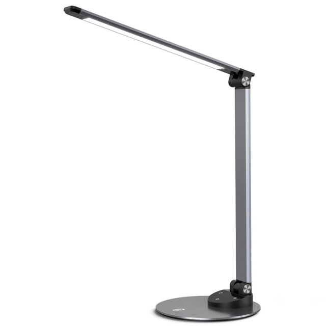 Herod 66Cm Black Desk Lamp with USB and Outlet