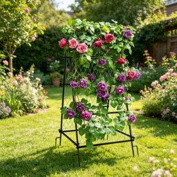 176cm H x 41.34cm W Iron + Nylon Mesh Trellis
