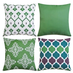 Macedon Indoor / Outdoor Geometric Square Throw Pillow Cover