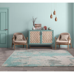 Yemanja Abstract Duck Egg/Grey Area Rug
