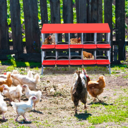 Heavy Duty Chicken Nesting Box – Automatic Roll-Away Egg Collection, Galvanized Steel Wall Mount or Stand, Ventilated Hen Laying Box for Coop – Easy-C