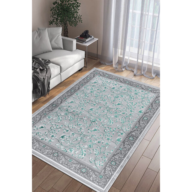 Marco Emerlad Traditional Floral Area Rug – Luxury Living Room, Bedroom & Hallway Carpet – Classic Oriental Pattern Floor Mat