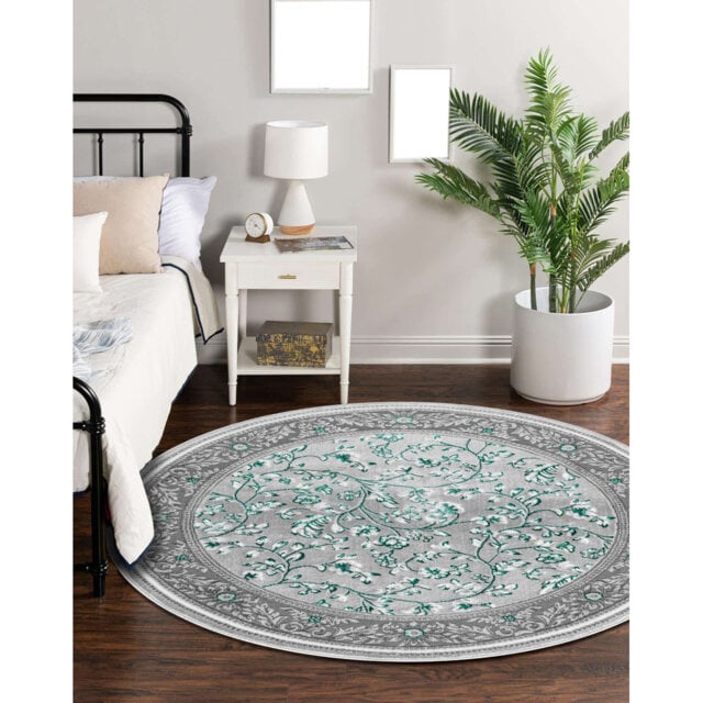 Marco Emerlad Traditional Floral Area Rug â Luxury Living Room, Bedroom & Hallway Carpet â Classic Oriental Pattern Floor Mat