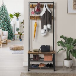 Hall Tree 72.5cm Wide with Bench and Shoe Storage