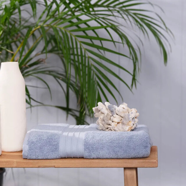 Karaca Home 100% Turkish Cotton Bath Towel, 85cm x 150cm, Blue