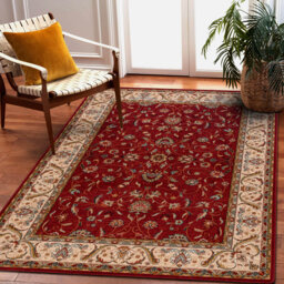 Tremont Oriental Machine Woven Red Area Rug