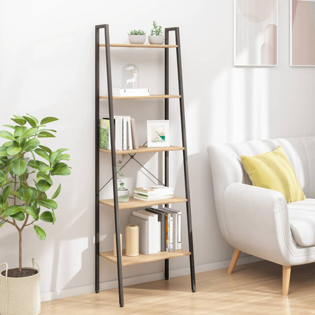 Cassandria 174cm H x 56cm W Steel Ladder Bookcase