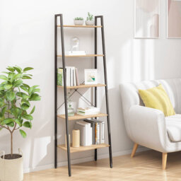 Cassandria 174cm H x 56cm W Steel Ladder Bookcase