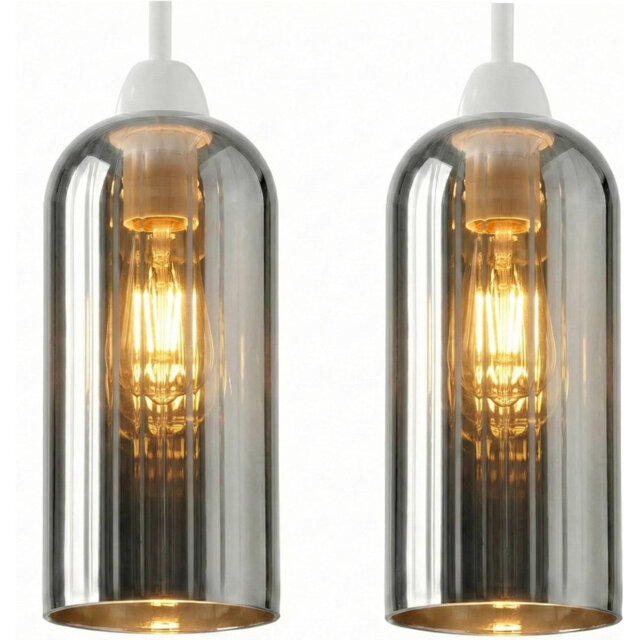 20cm H Glass Drum Lamp Shade