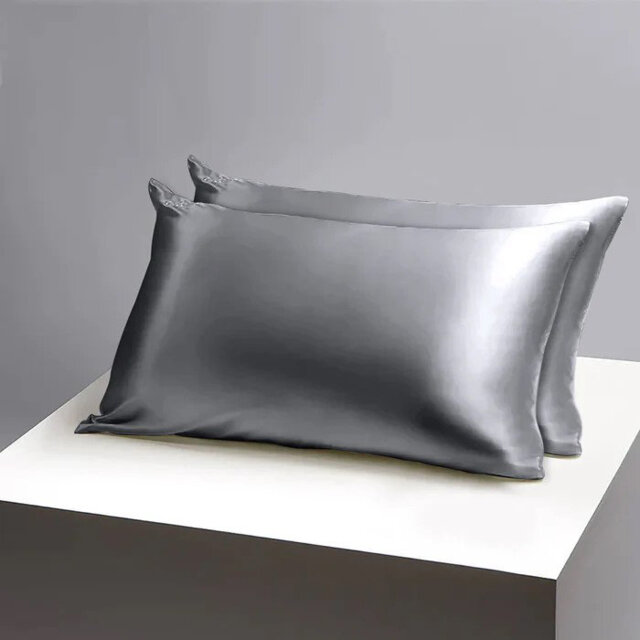 Easy Care Satin Pillow Covers (Set of 2) - Envelope Closure, Wrinkle-Free, Silky Satin Fabric