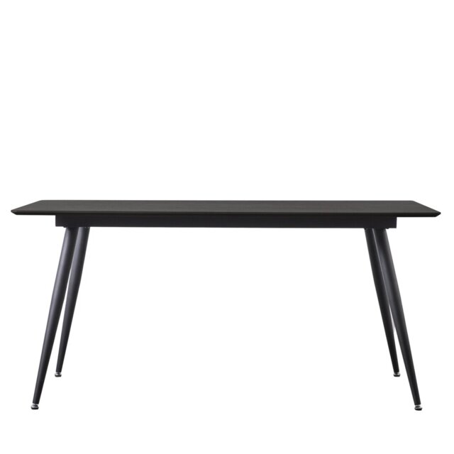 Alec Walnut Metal Base Dining Table