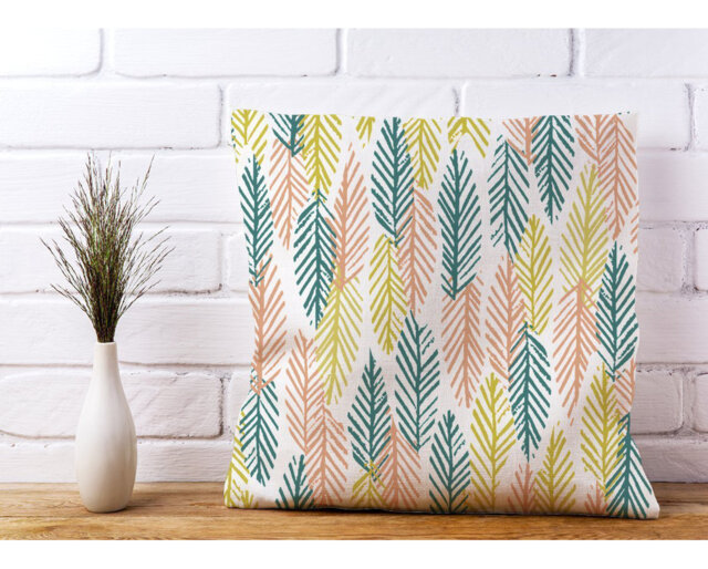 Letizia Scandinavian Style Foliage Floral Scatter Cushion with Filling