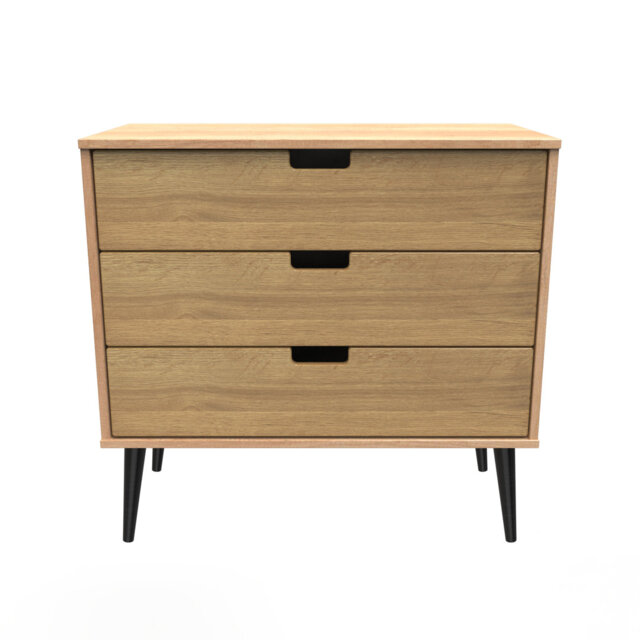 Buldir 3 Drawer Chest in Riviera Oak & Nebraska Oak (Ready Assembled)