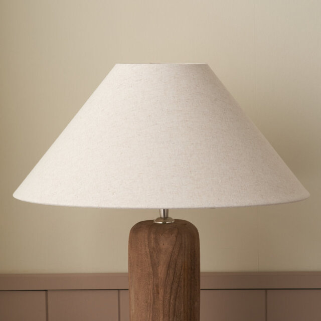 Abirad 28cm H Linen Blend Empire Lamp Shade ( Screw On ) in Beige