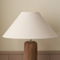 Abirad 28cm H Linen Blend Empire Lamp Shade ( Screw On ) in Beige
