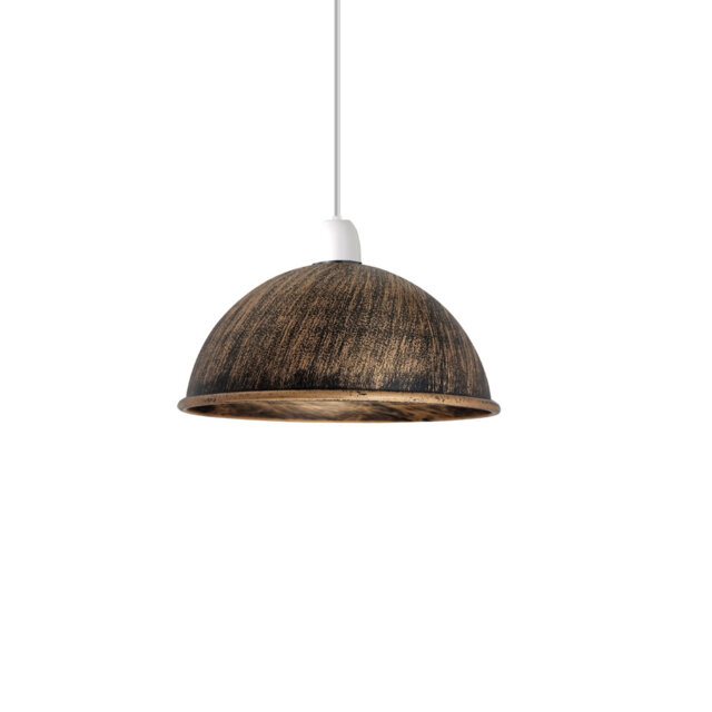 Darissa 10cm H x 20cm W Metal Dome Lamp Shade ( Screw On )