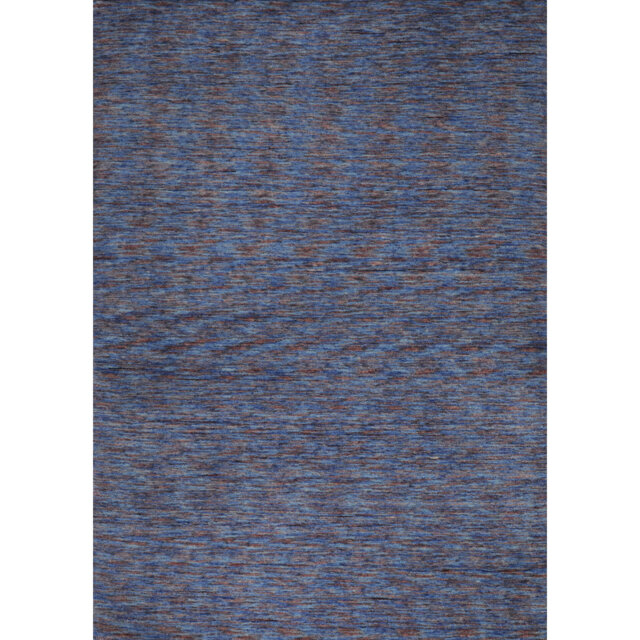 Nebraska Handwoven Wool Turquoise Rug
