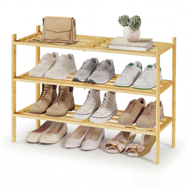 Borehamwood 16 Pair Stackable Shoe Rack
