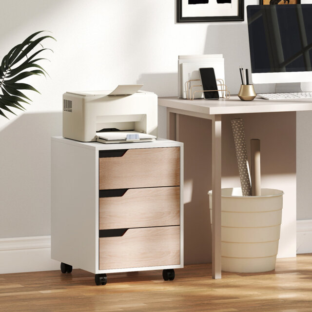 Noa 40cm Wide 3 -Drawer Mobile File Cabinet