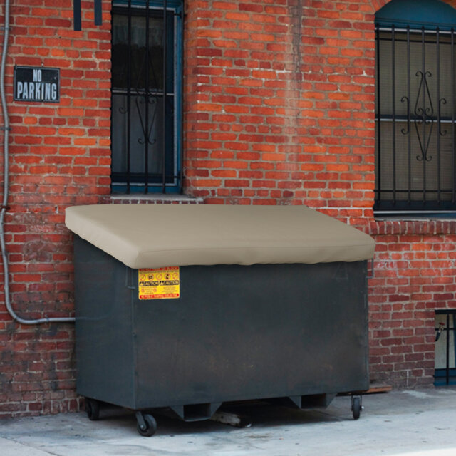 Heavy Duty Multipurpose Outdoor Dumpster Cover, Durable & UV Resistant Waterproof Trash Can Cover
