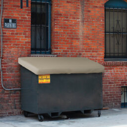Heavy Duty Multipurpose Outdoor Dumpster Cover, Durable & UV Resistant Waterproof Trash Can Cover