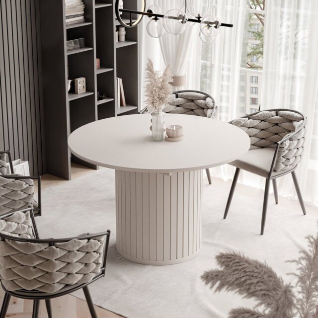 Rushad Extendable Round Dining Table