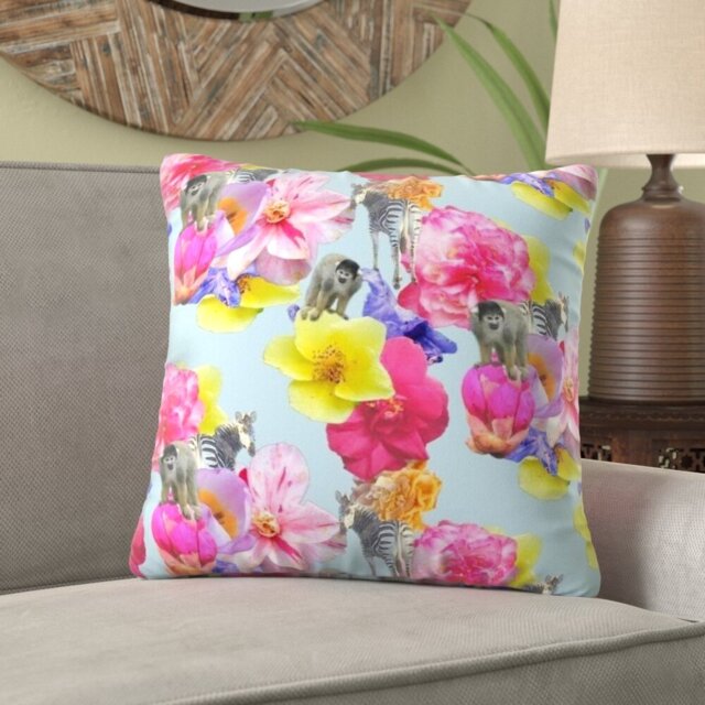Trip Floral Square Cushion