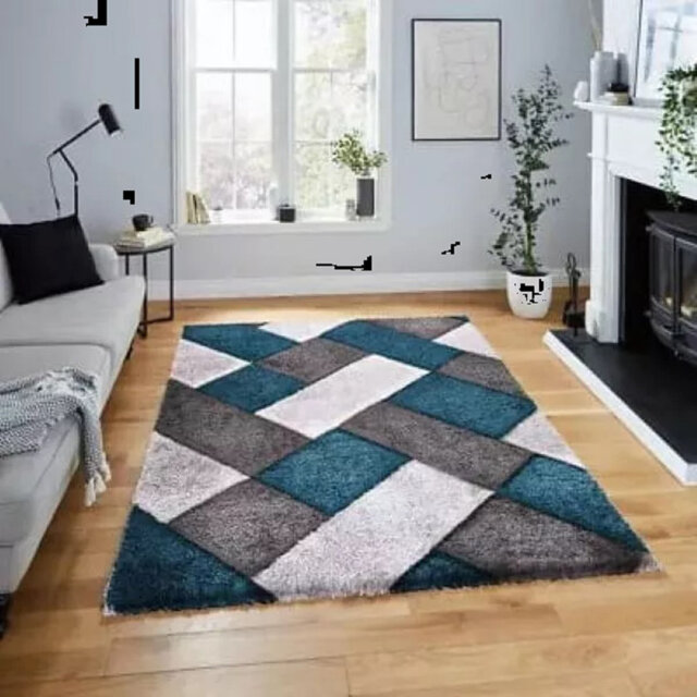Modern 3D Shaggy Rugs Geometric Carved Design Large Area Rugs Soft Thick Fluffy Rug For Living Room Bedroom Small Floor Mats