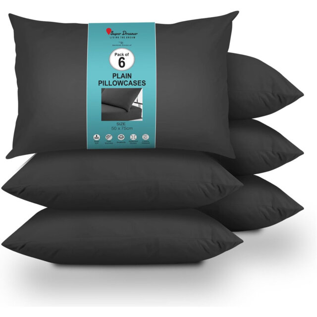 Premium Pack of 6 Microfiber Pillowcases - Soft, Durable & Breathable Bedding for a Restful Night’s Sleep