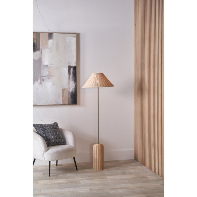 Hali 152cm Cerused/Limed Traditional Floor Lamp
