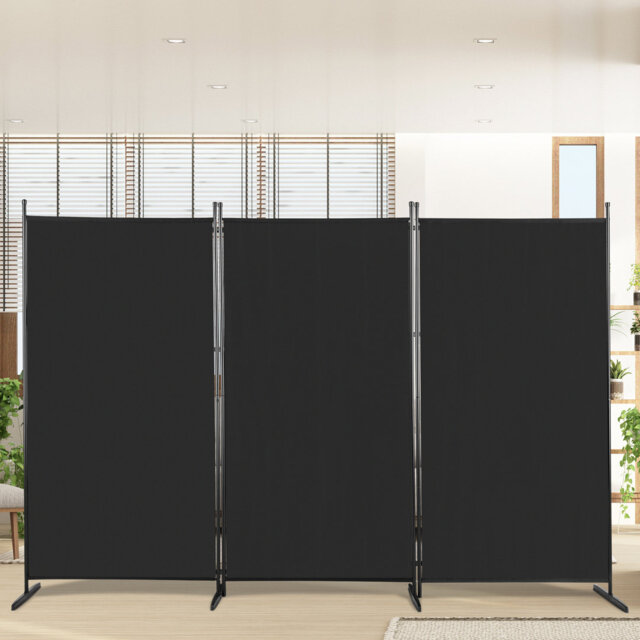 261cm W x 180cm H 3 - Panel Folding Room Divider