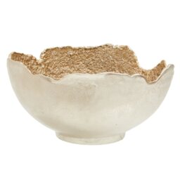 Fong Aluminum Decorative Bowl in Gold/Silver