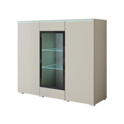 Dejanee Cm, Chest Of Drawers With Glass Panels, With Led Lighting