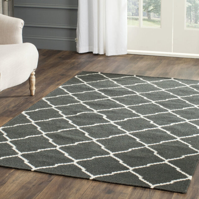 Rosewood Hand-Woven Wool Grey/Ivory Area Rug