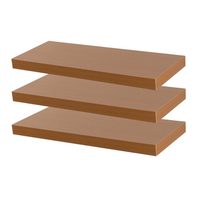 Harbour Housewares - 60cm Floating Wall Shelves for Storage & Display - Set of 6