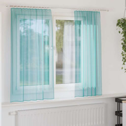 Voile Curtains With Tab Top 2 Pcs