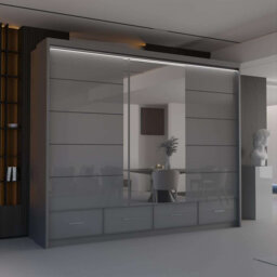 Bahos 3 Door Manufactured Wood Wardrobe