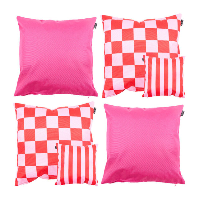 Bean Bag Bazaar Deck Stripe & Plain Indoor-Outdoor Cushions