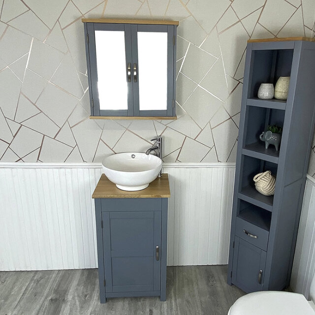 Martel 510mm Single Bathroom Vanity with Vessel Stone Basin