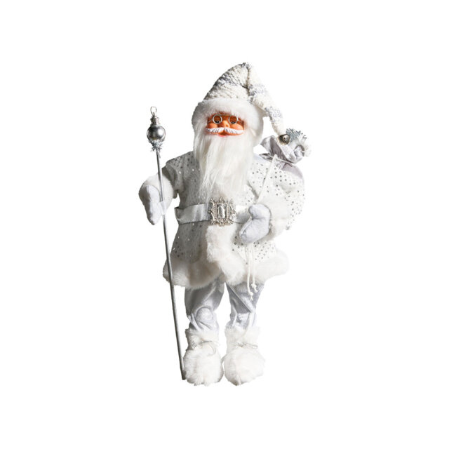 Christmas Decoration NELAUG Santa Claus 48 cm Silver