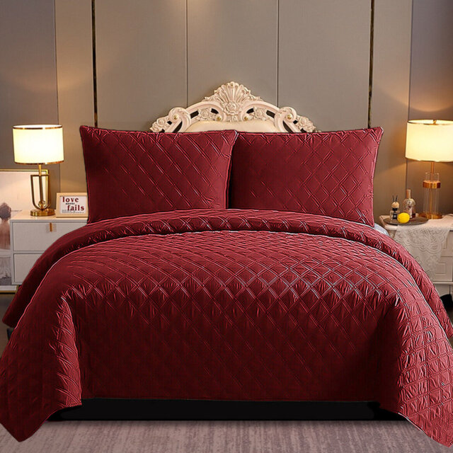 Ledar Polyester Geometric Shapes Bedspread with Pillow Shams Included