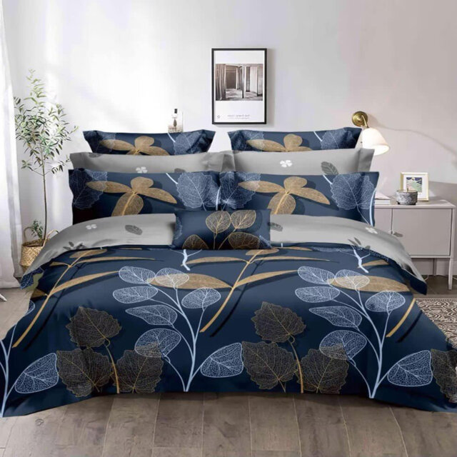 Complete Bedding Set Trendy 3D Printed Floral Design, Ultra-Soft Fabric – Includes Duvet Cover, Fitted Sheet & One Pillowcase